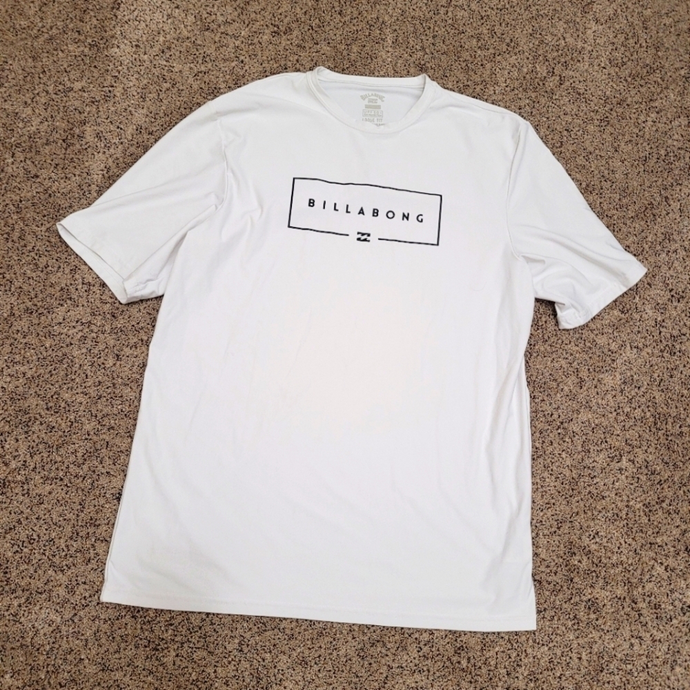 Billabong Mens Upf 50+ Sun Protection Loose Fit White Shirt Size XL